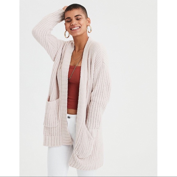 American Eagle Outfitters Sweaters Aeo Ribbed Boyfriend Cardigan